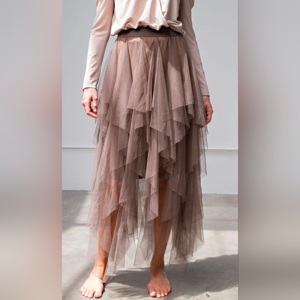 Easel Layered Tulle Skirt | Size Large